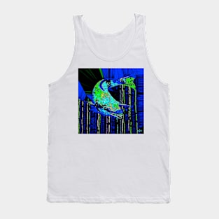 Caribbean Blue Parrot Fish Mosaic Tank Top